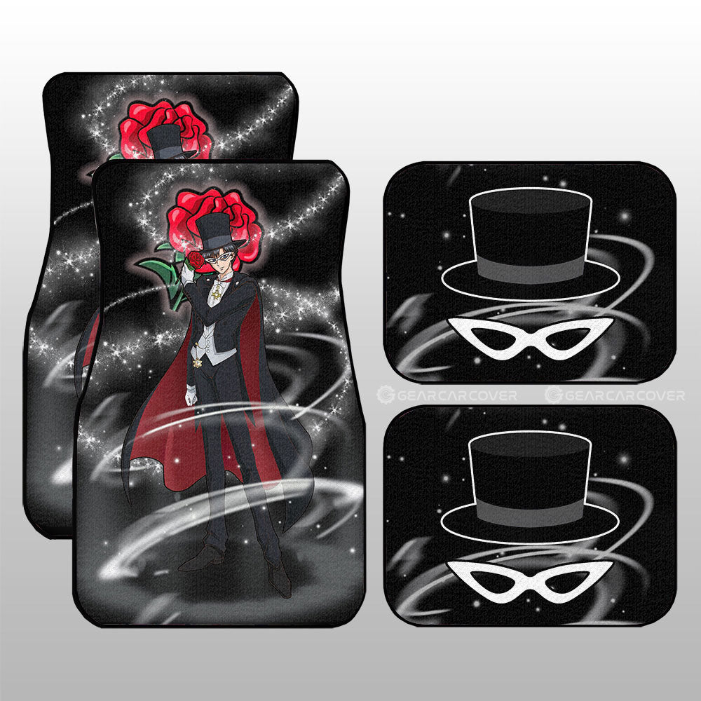 Tuxedo Mask Car Floor Mats Custom Sailor Moon Anime Car Accessories - Gearcarcover - 3
