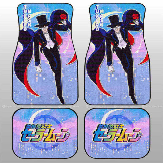 Tuxedo Mask Car Floor Mats Custom Sailor Moon Anime Car Accessories - Gearcarcover - 1