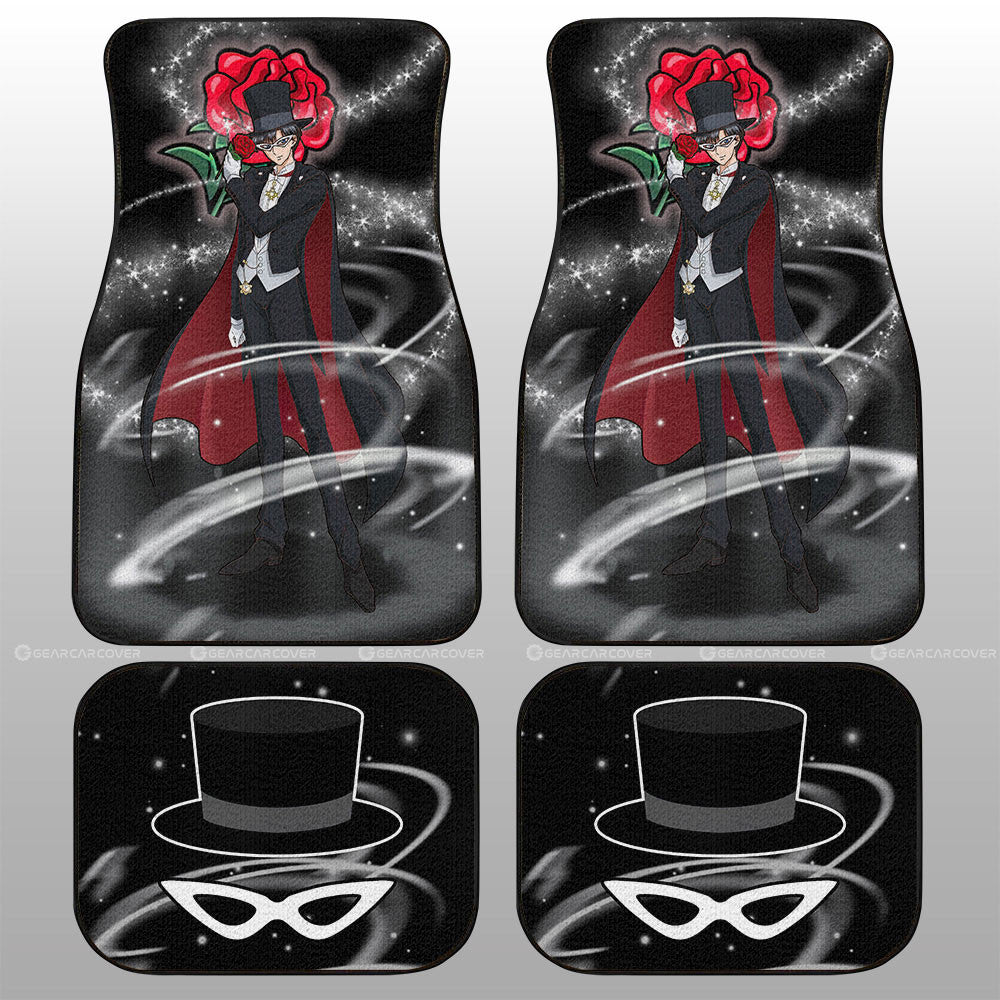 Tuxedo Mask Car Floor Mats Custom Sailor Moon Anime Car Accessories - Gearcarcover - 1