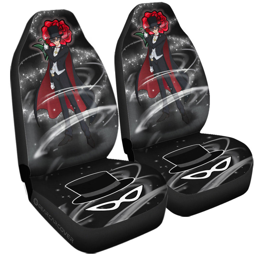 Tuxedo Mask Car Seat Covers Custom Sailor Moon Anime Car Accessories - Gearcarcover - 1