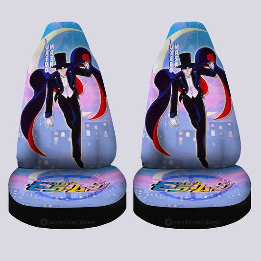 Tuxedo Mask Car Seat Covers Custom Sailor Moon Anime Car Accessories - Gearcarcover - 1