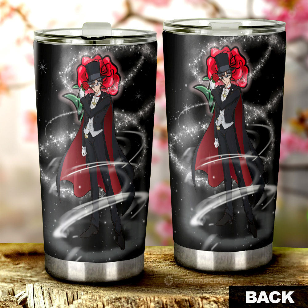 Tuxedo Mask Tumbler Cup Custom Sailor Moon Anime Car Interior Accessories - Gearcarcover - 3