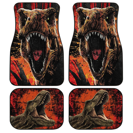 Tyrannosaurus Dinosaur Car Floor Mats Wild Dinosaur Hunter Car Accessories - Gearcarcover - 1