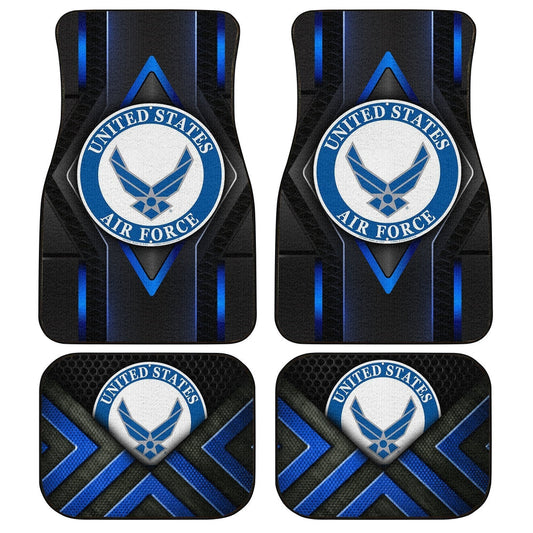 US Air Force Car Floor Mats Custom Military Car Accessories For Retired Air Force - Gearcarcover - 1
