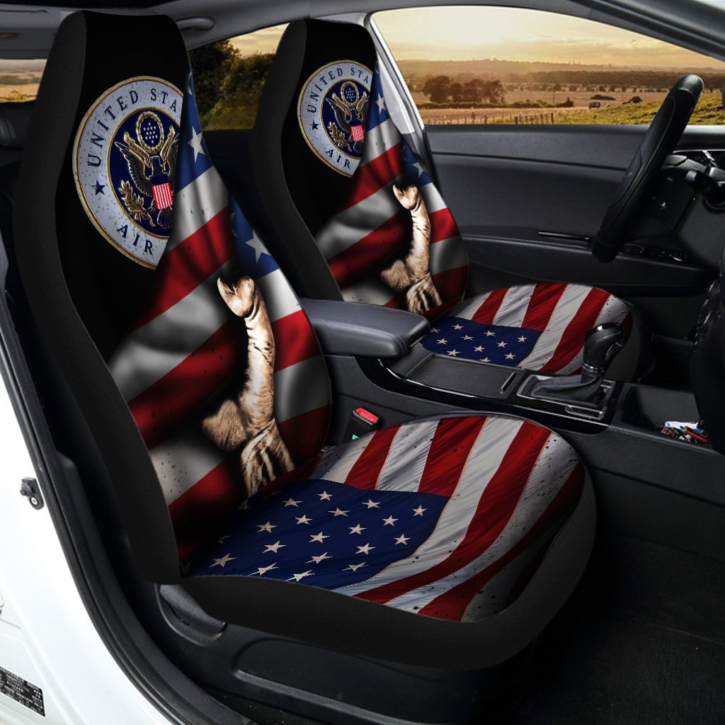 US Air Force Car Seat Covers Custom American Flag Car Accessories Great - Gearcarcover - 2