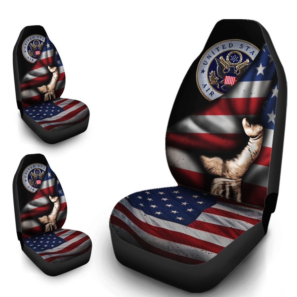 US Air Force Car Seat Covers Custom American Flag Car Accessories Great - Gearcarcover - 4