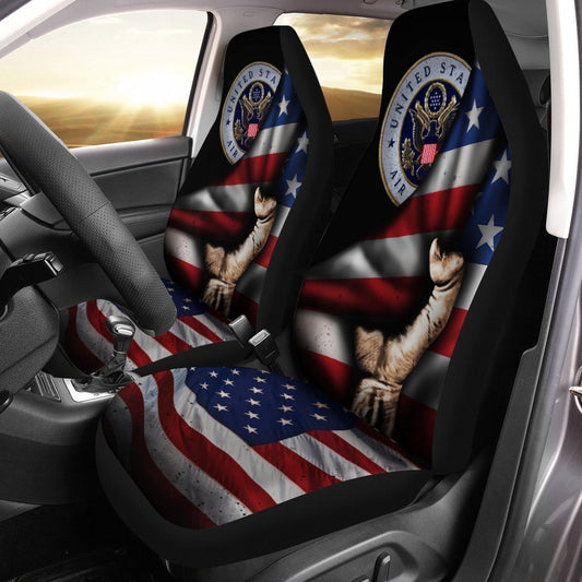 US Air Force Car Seat Covers Custom American Flag Car Accessories Great - Gearcarcover - 1