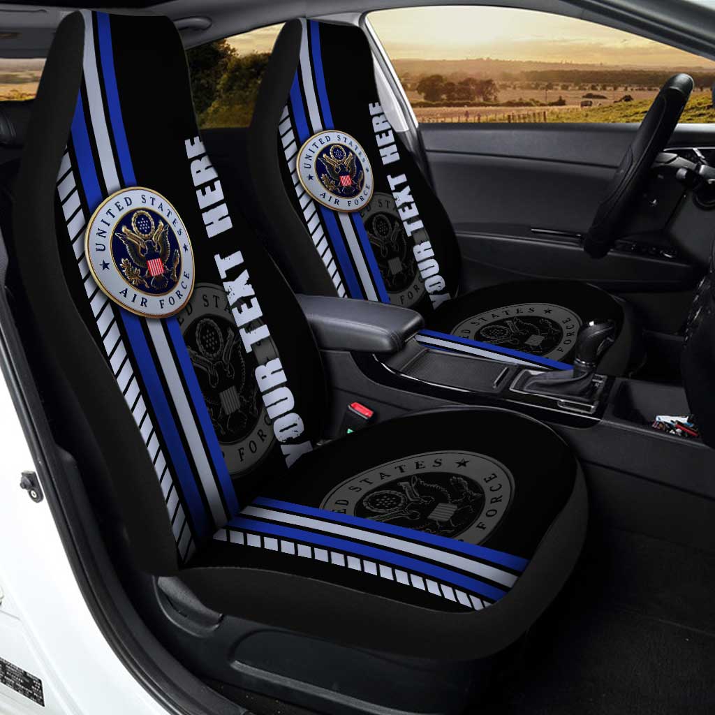 US Air Force Car Seat Covers Custom Name Car Interior Accessories - Gearcarcover - 2