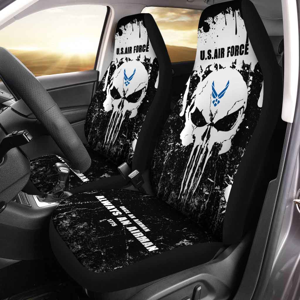 US Air Force Skull Car Seat Covers Custom USAF Car Accessories - Gearcarcover - 1