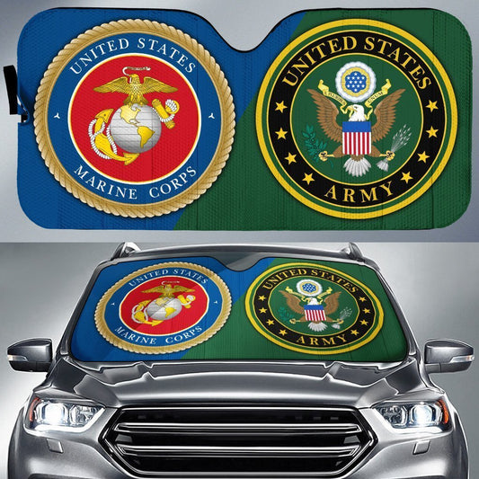 US Army Car Sunshade Custom US Marine Corps Car Accessories - Gearcarcover - 1