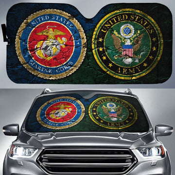 US Army Car Sunshade Custom US Marine Corps Car Accessories - Gearcarcover - 1