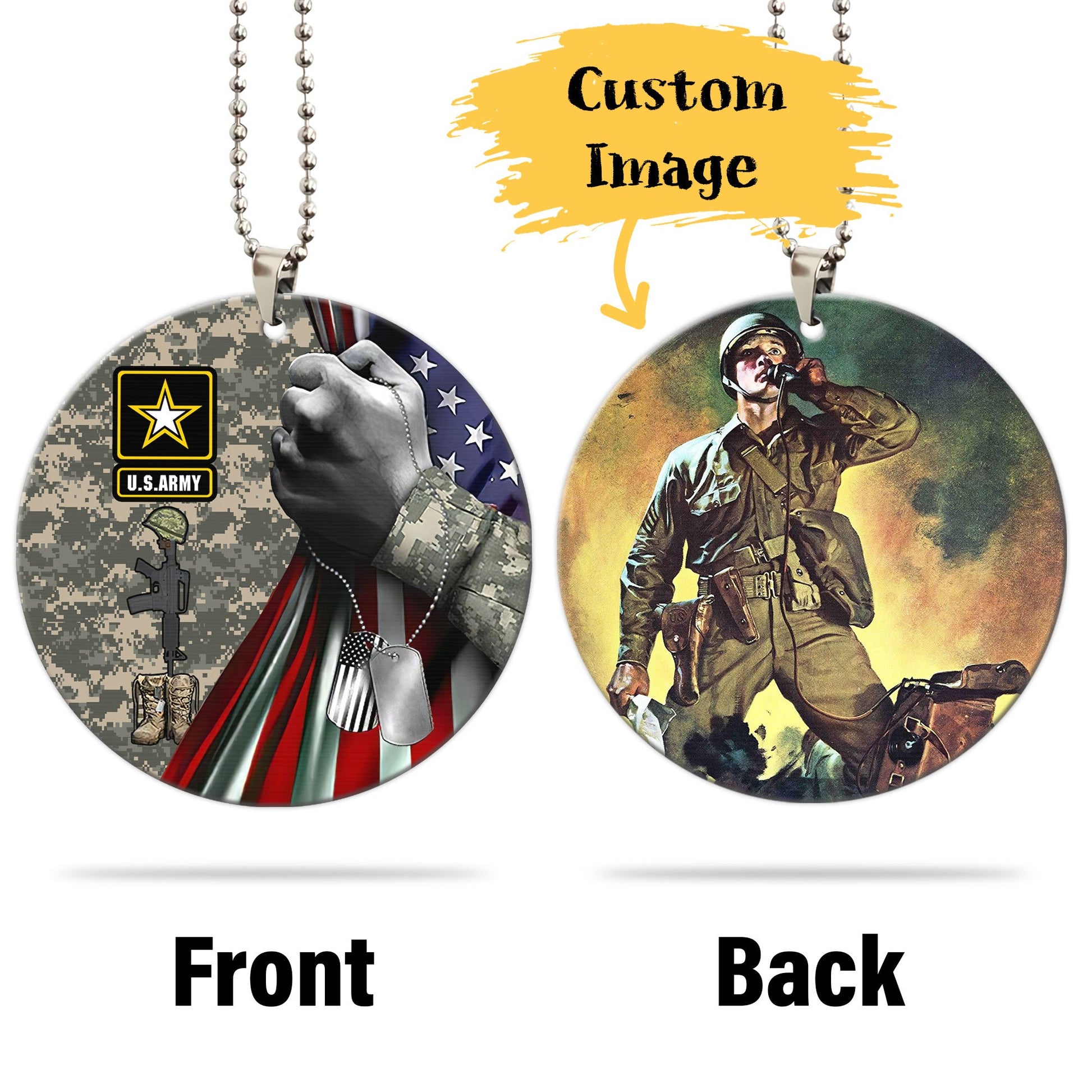 US Army Ornament Custom Image Car Interior Accessories - Gearcarcover - 3