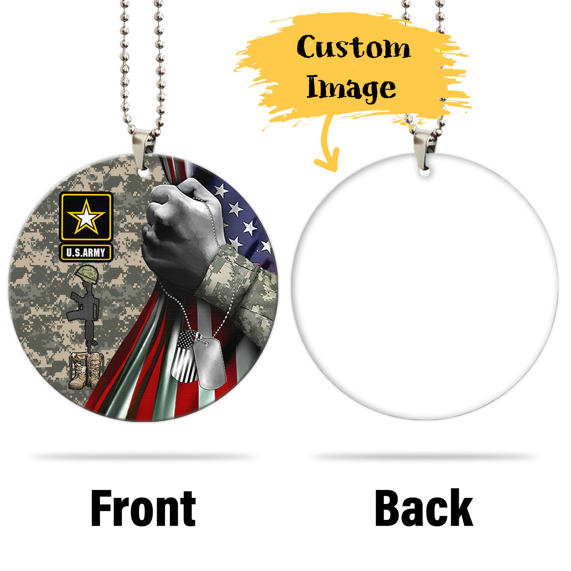 US Army Ornament Custom Image Car Interior Accessories - Gearcarcover - 4