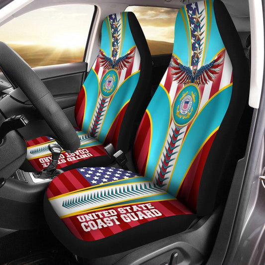 US Coast Guard Car Seat Covers Custom Car Interior Accessories - Gearcarcover - 1