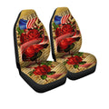 US Flag Red Rose Car Seat Covers Custom Car Accessories - Gearcarcover - 3