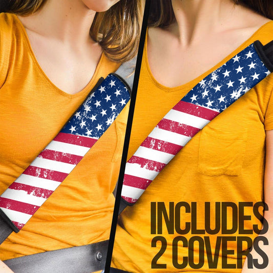 US Flag Seat Belt Covers Custom American Flag Car Interior Accessories - Gearcarcover - 2