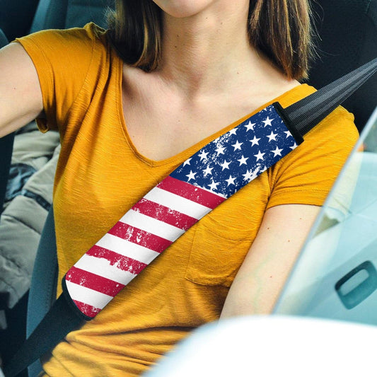 US Flag Seat Belt Covers Custom American Flag Car Interior Accessories - Gearcarcover - 1