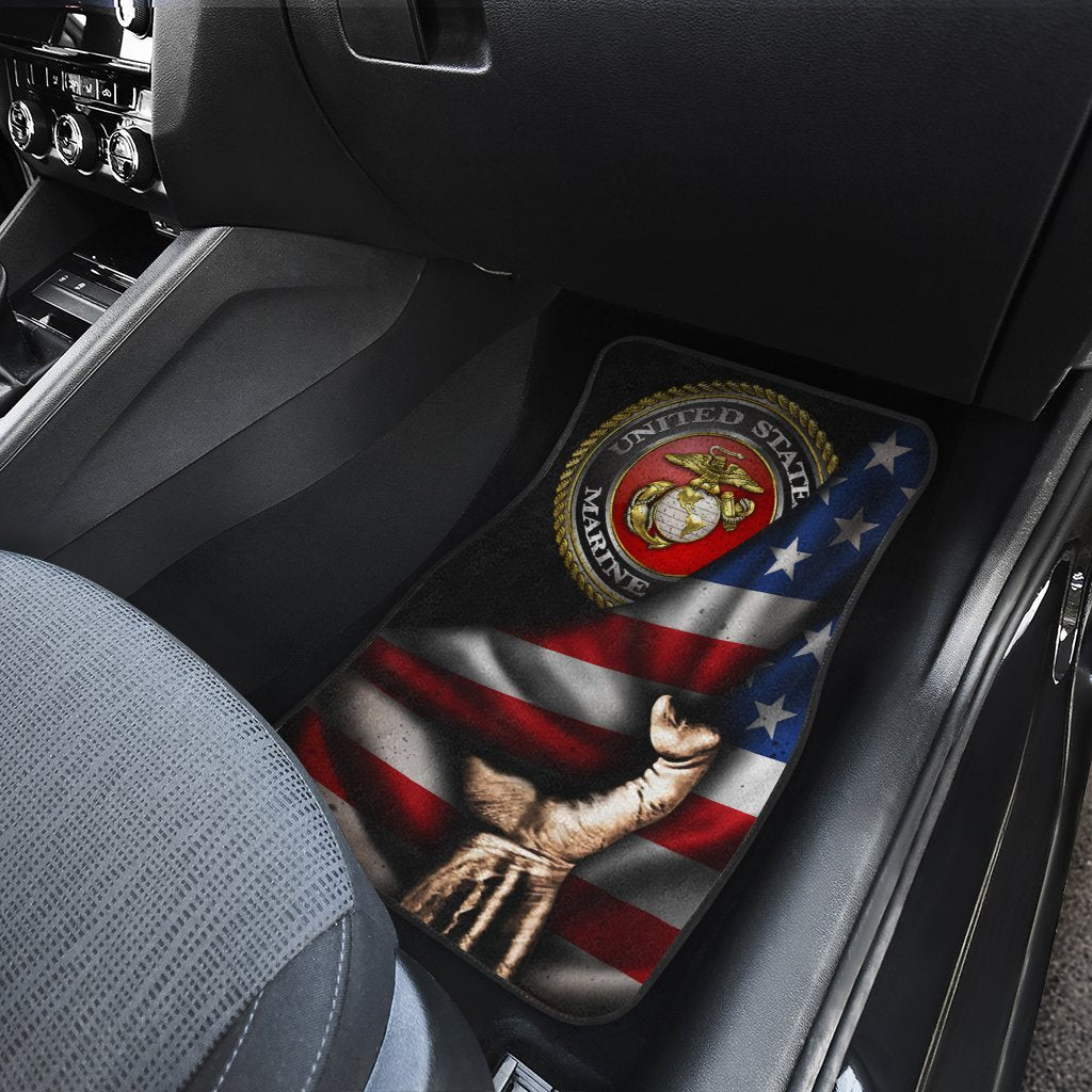 US Marine Corps Car Floor Mats Custom American Flag Car Accessories - Gearcarcover - 4