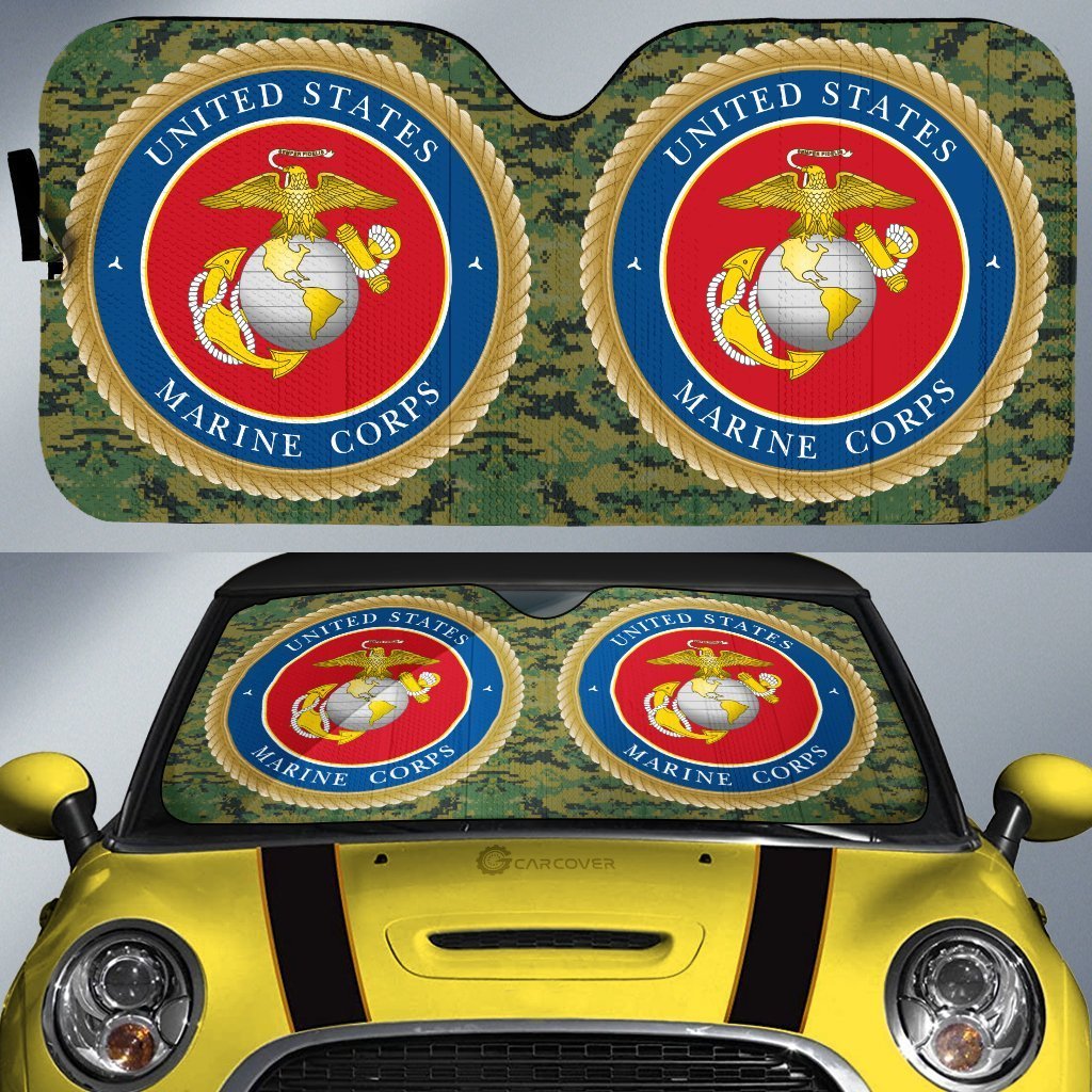 US Marine Corps Car Sunshade Custom Camouflage Car Accessories - Gearcarcover - 1