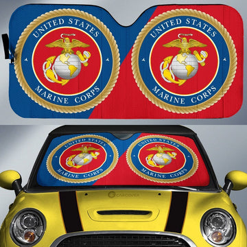 US Marine Corps Car Sunshade Custom Military Car Accessories - Gearcarcover - 1