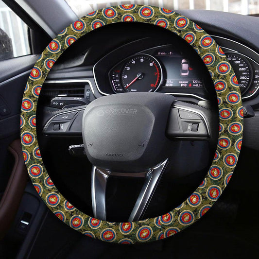 US Military Marine Corps Steering Wheel Cover Custom Car Accessories - Gearcarcover - 2
