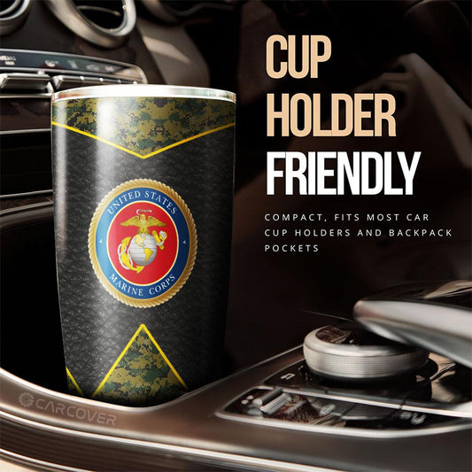 US Military Marine Corps Tumbler Cup Custom Car Accessories - Gearcarcover - 2
