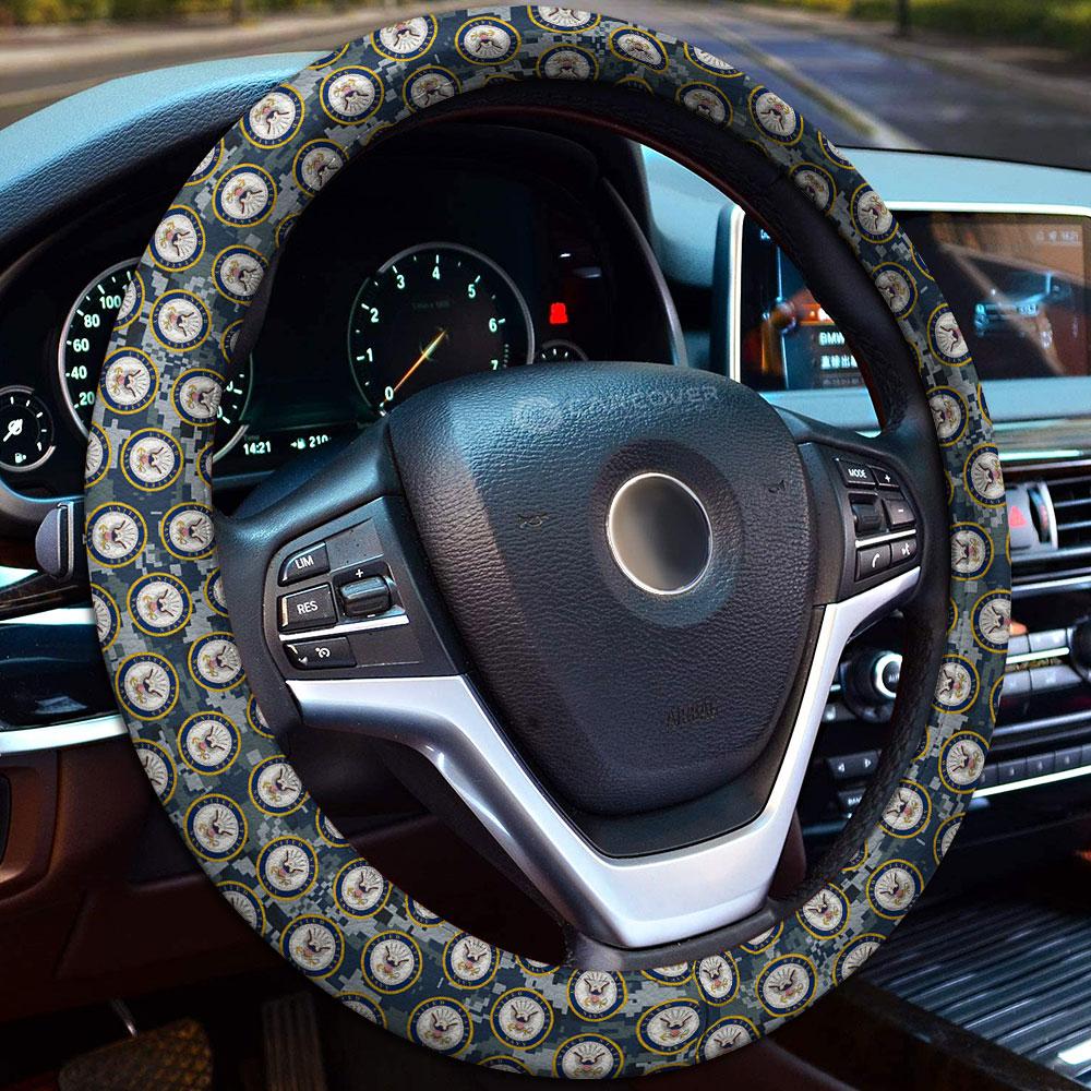 US Military Navy Steering Wheel Cover Custom Car Accessories - Gearcarcover - 1