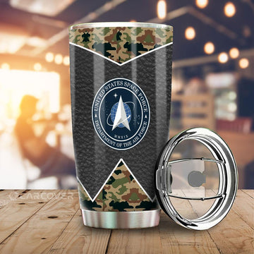 US Military Space Force Tumbler Cup Custom Car Accessories - Gearcarcover - 1
