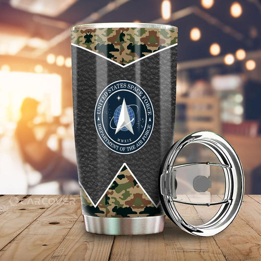 US Military Space Force Tumbler Cup Custom Car Accessories - Gearcarcover - 1