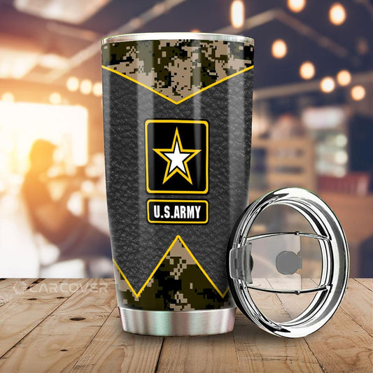 US Military Tumbler Cup Custom U.S Army Car Accessories - Gearcarcover - 1