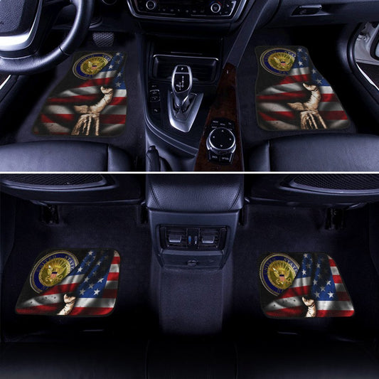 US Navy Car Floor Mats Custom American Flag Car Accessories Navy Gifts - Gearcarcover - 2