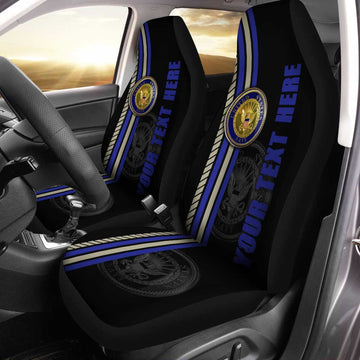 US Navy Car Seat Covers Custom Name Car Interior Accessories - Gearcarcover - 1