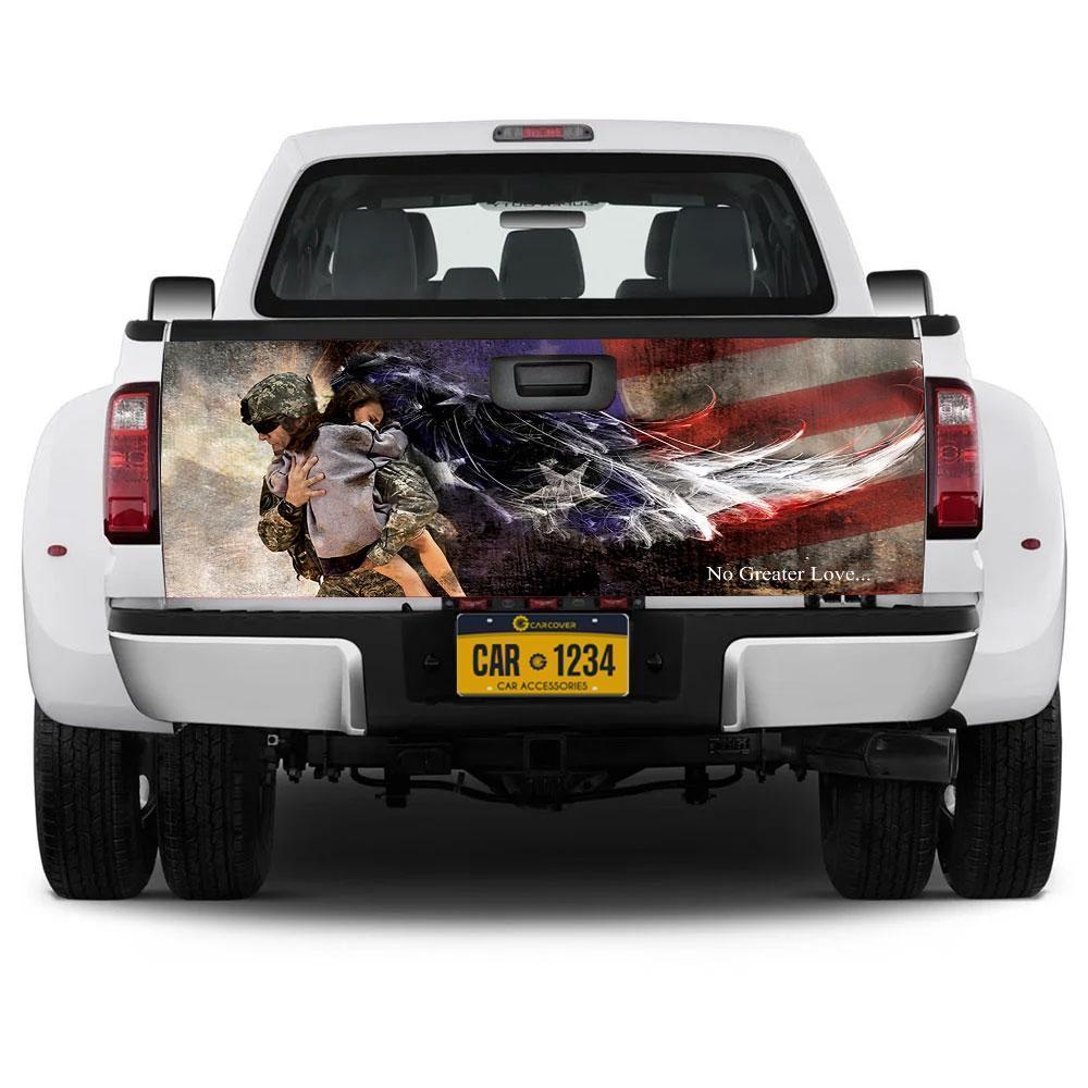 US Soldier Truck Tailgate Decal Custom US Flag Patriotic Car Accessories - Gearcarcover - 4