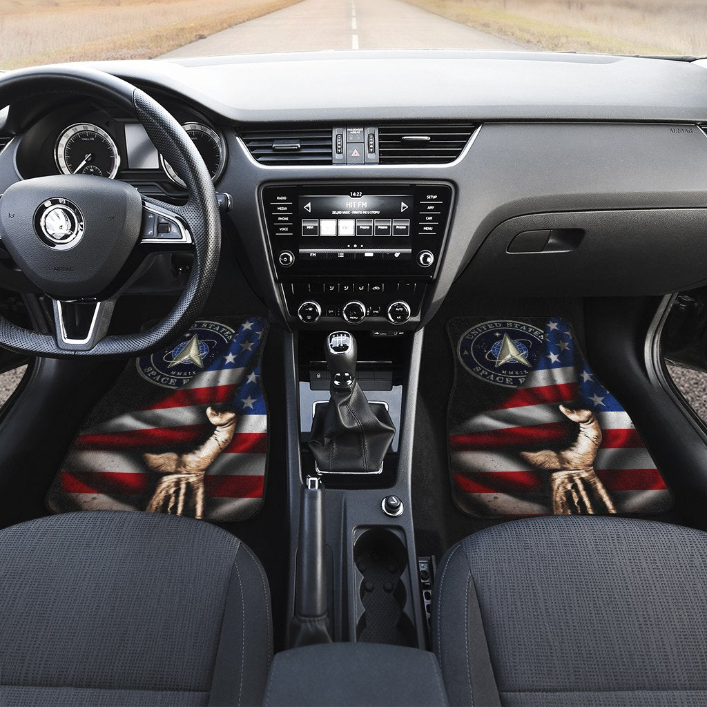 US Space Force Car Floor Mats Custom American Flag Car Accessories - Gearcarcover - 3