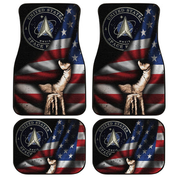 US Space Force Car Floor Mats Custom American Flag Car Accessories - Gearcarcover - 1