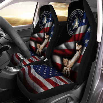 US Space Force Car Seat Covers Custom American Flag Car Accessories Meaningful Fourth Of July Gift - Gearcarcover - 1