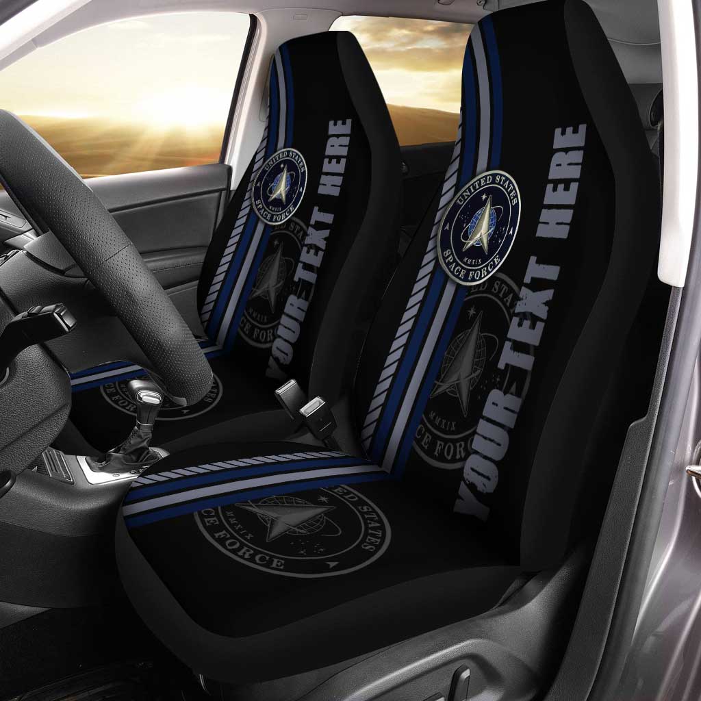 US Space Force Car Seat Covers Custom Name Car Interior Accessories - Gearcarcover - 1