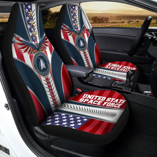US Space Force Car Seat Covers Custom USSP Car Accessories - Gearcarcover - 2