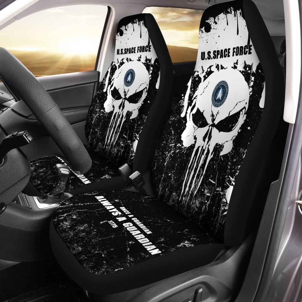 US Space Force Skull Car Seat Covers Custom USSP Car Accessories - Gearcarcover - 1