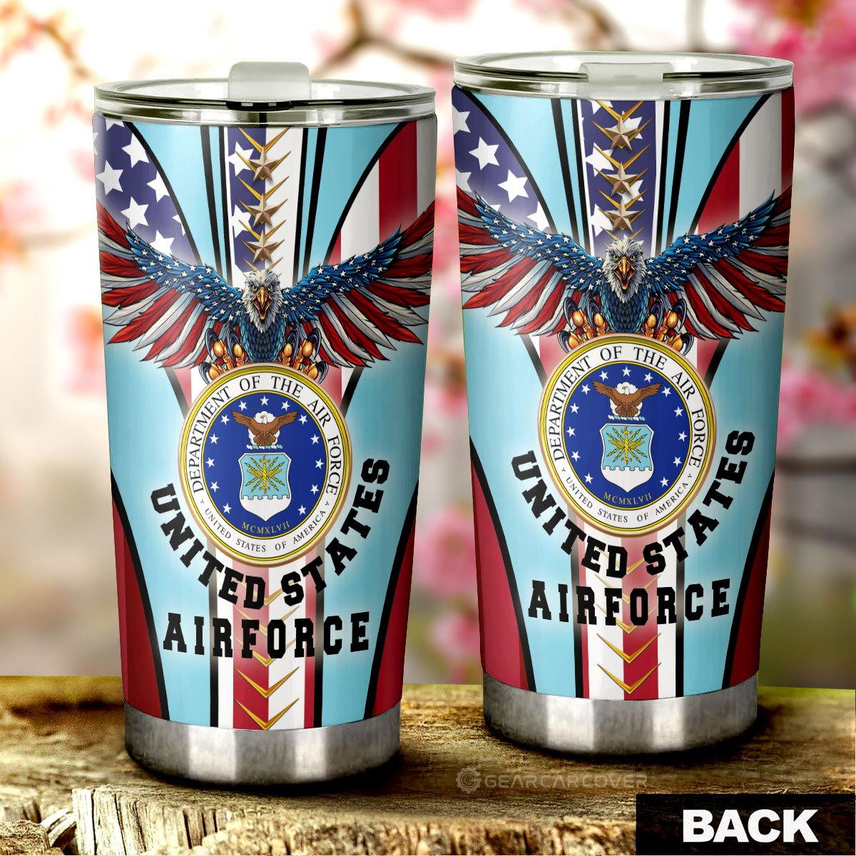 USAF Tumbler Cup Custom United States Air Force Car Accessories - Gearcarcover - 3