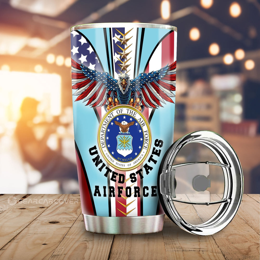 USAF Tumbler Cup Custom United States Air Force Car Accessories - Gearcarcover - 1