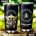 USSF Tumbler Cup Custom Baby Yoda U.S Space Force Stainless Steel - Gearcarcover - 4