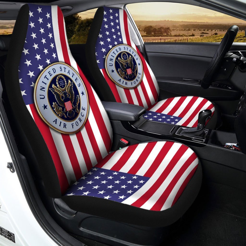 U.S Air Force Car Seat Covers Custom US Flag Car Accessories - Gearcarcover - 2