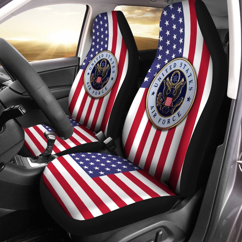U.S Air Force Car Seat Covers Custom US Flag Car Accessories - Gearcarcover - 1