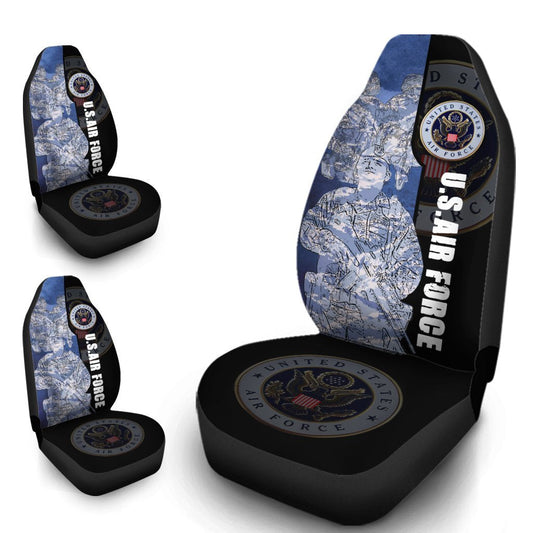 U.S Air Force Car Seat Covers Custom USAF Car Accessories Patriotic - Gearcarcover - 1