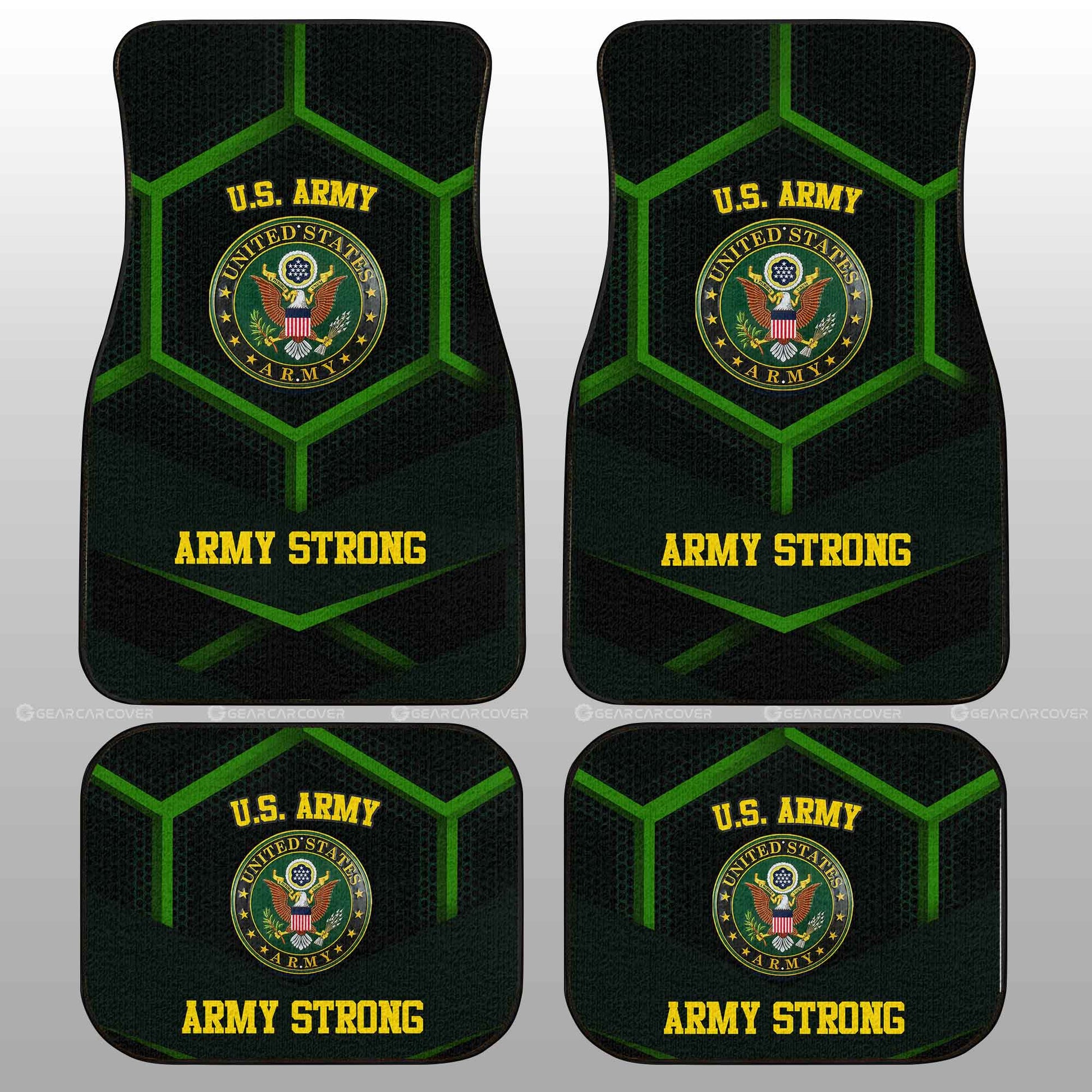 U.S Army Car Floor Mats Custom Army Strong US Military Car Accessories - Gearcarcover - 2
