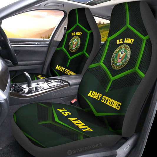 U.S Army Car Seat Covers Custom Army Strong US Military Car Accessories - Gearcarcover - 2