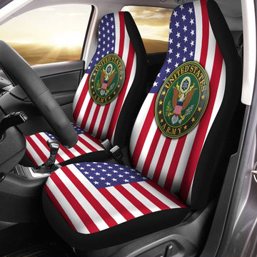 U.S Army Car Seat Covers Custom US Flag Car Accessories - Gearcarcover - 1