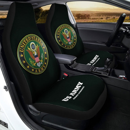 U.S Army Emblem Car Seat Covers Custom Car Accessories For Veteran Patriotic Gifts - Gearcarcover - 2