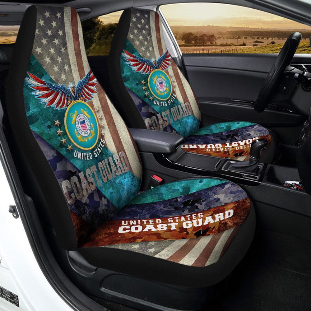 U.S Coast Guard Car Seat Covers Custom US Armed Forces Car Accessories - Gearcarcover - 2